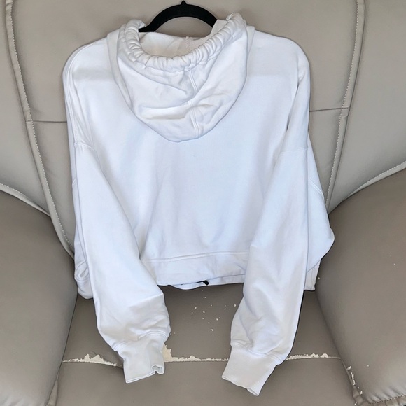 Diesel Chunky Half-zip Cropped Cotton Hoodie in white - Picture 9 of 10